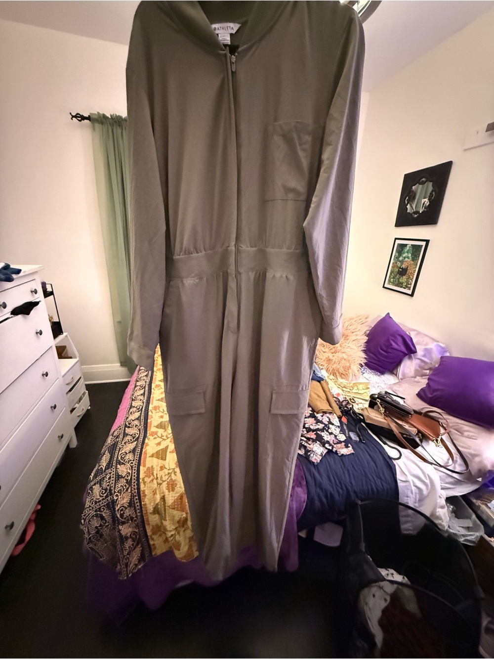 Athleta Olive Utility Jumpsuit